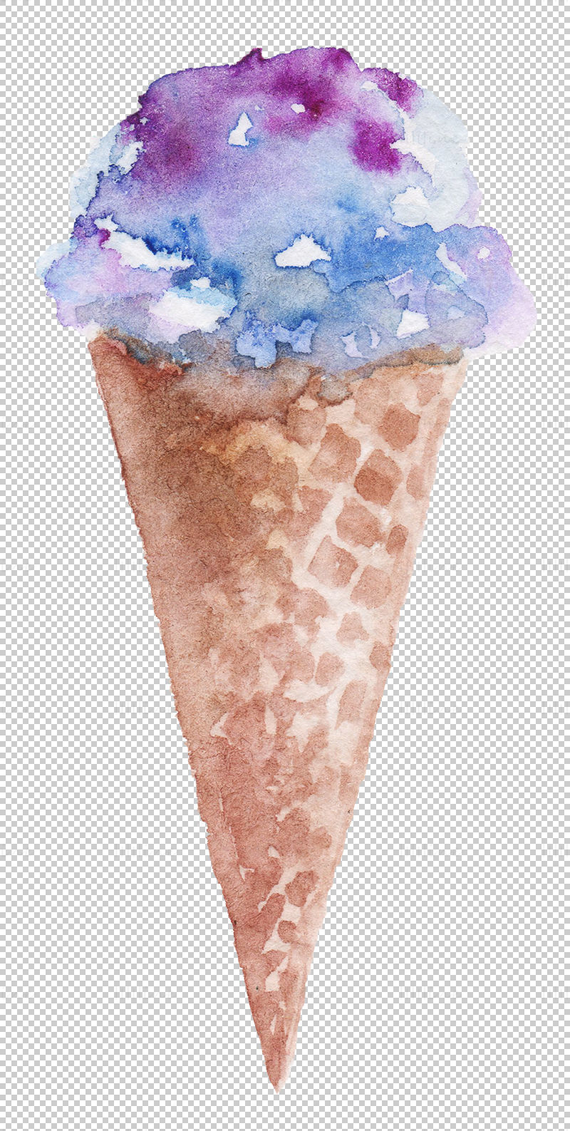 Watercolor ice cream png