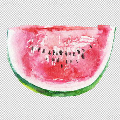 Watercolor watermelon png