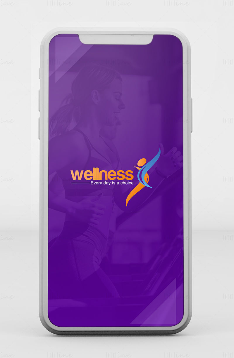 Aplicación Wellness Fitness - Kit de interfaz de usuario móvil de Adobe XD