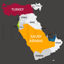 Western Asia map vector