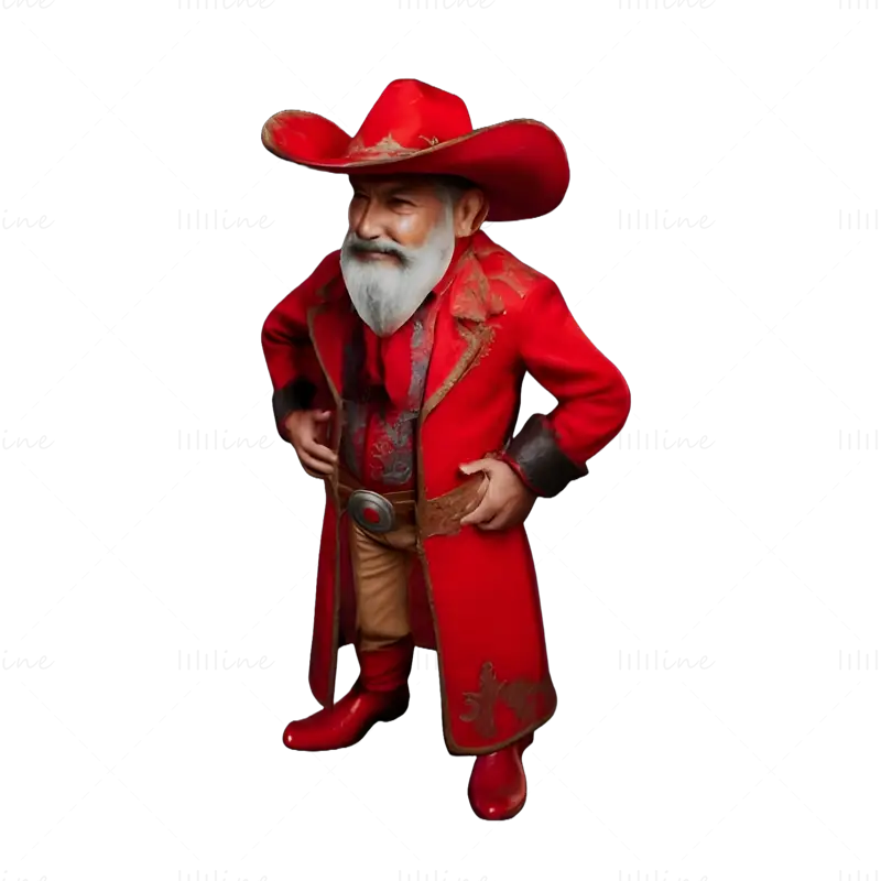 Western Sheriff Character 3D Print Model Collection