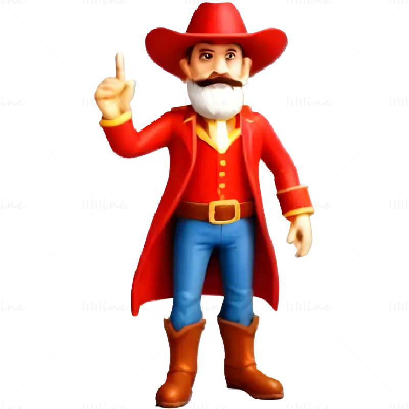 Western Sheriff Character 3D Print Model Collection