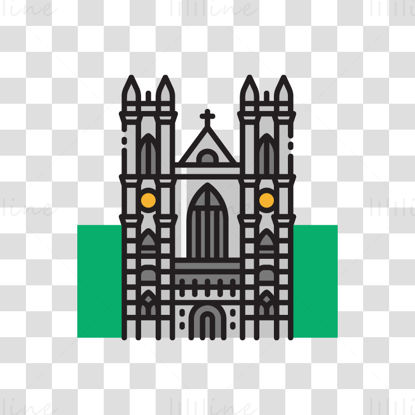 Westminster Abbey vector illustration