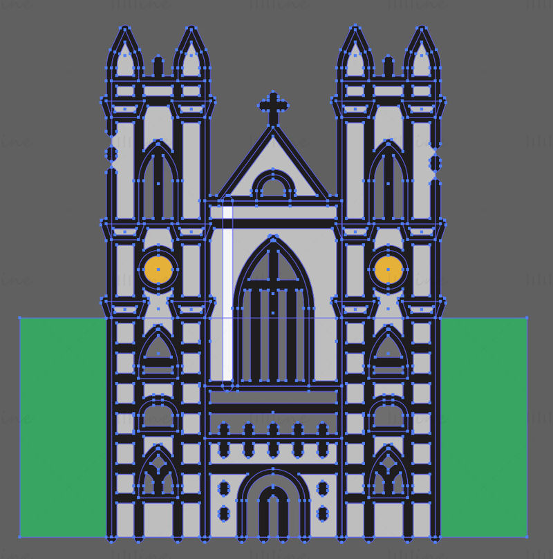 ウェストミンスター寺院のベクトル図