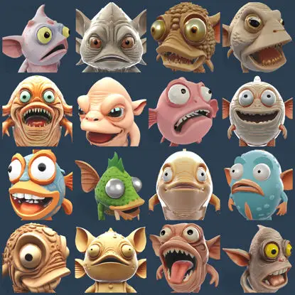 Коллекция 3D-моделей для печати на основе искусственного интеллекта WhimsiFish