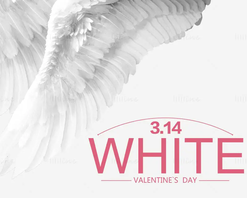 Witte liefde poster sjabloon
