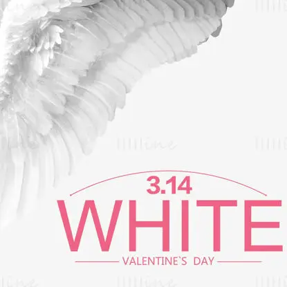 White Love Poster Template