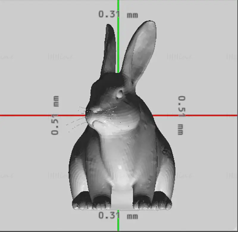 白兔 3D 打印模型