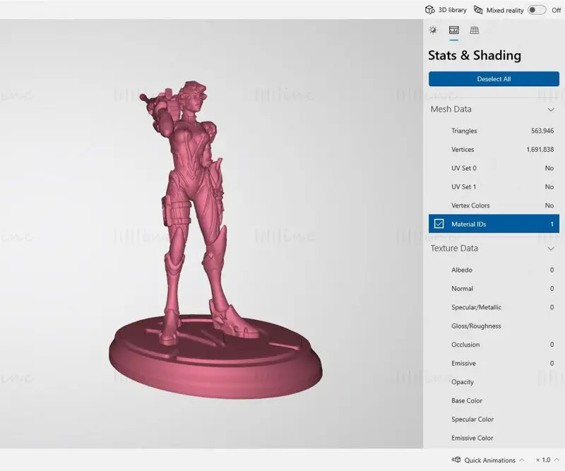 Widowmaker Overwatch Figures 3D Printing Model STL