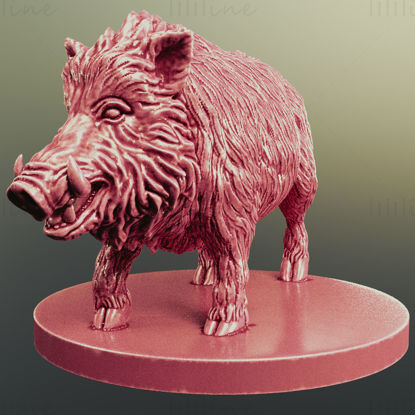 Wild varken 3D-printmodel STL