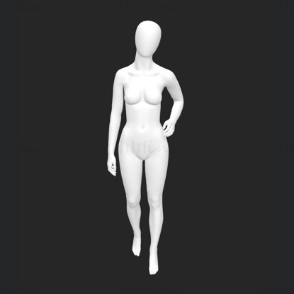 Window Display Female Mannequin 3D Printing Model STL