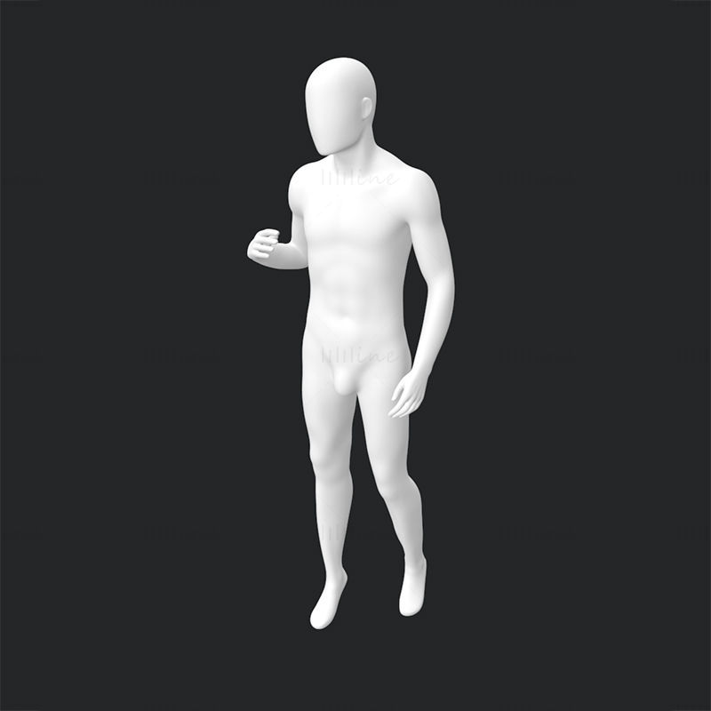 Прозоречен дисплей Мъжки манекен 3D печат модел STL
