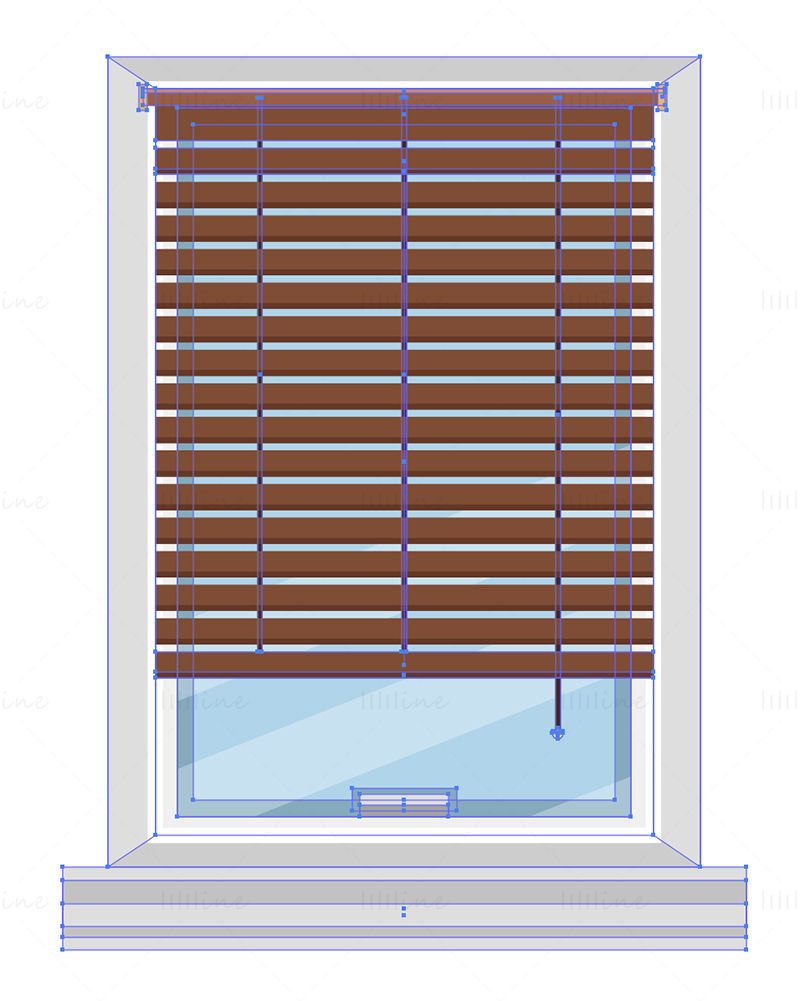 Window shutters vector