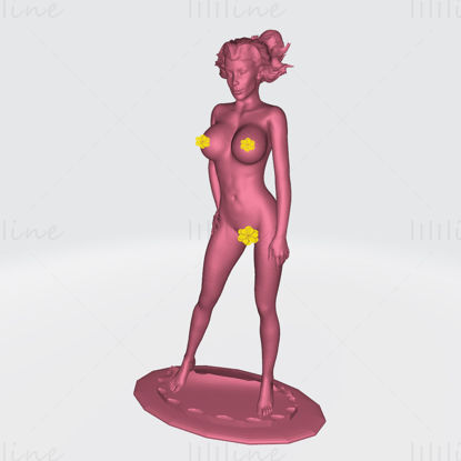 Windy Girl 3D Model Ready to Print