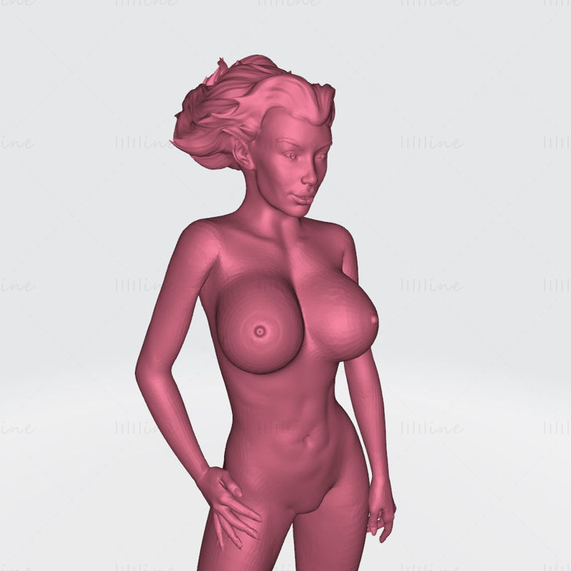 Rüzgarlı Kız 3D Modeli Yazdırmaya Hazır