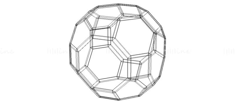 Drótváz Nagy Rhombicuboctahedron 3D nyomtatási modell STL