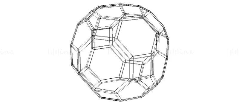 Žični model velikega rombikuboktaedra 3D tiskanje STL