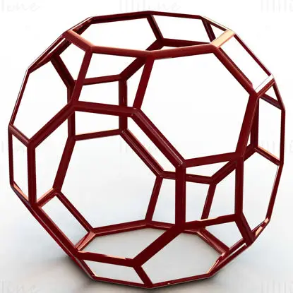 Estructura alámbrica Gran rombicuboctaedro Modelo de impresión 3D STL
