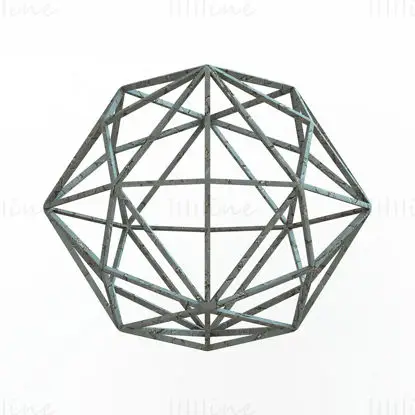 Drótváz alakú Disdyakis Dodecahedron 3D nyomtatási modell STL