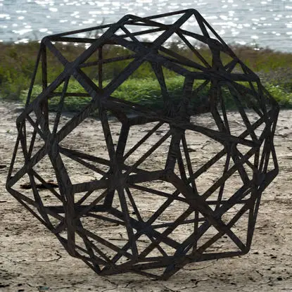Drótváz alakzat Az Icosidodecahedron 3D nyomtatási modell STL első csillagképe