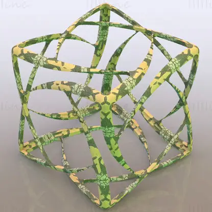 Wireframe Shape Geometric Complex Cube 3D Print Model STL
