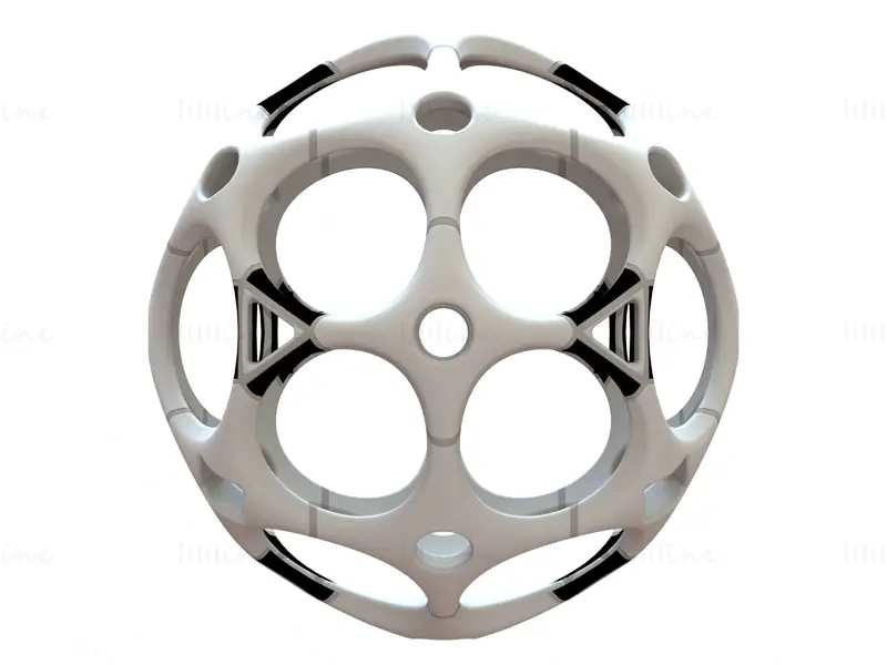 Каркасная форма Геометрический узор с отверстиями Шар Модель для 3D-печати STL