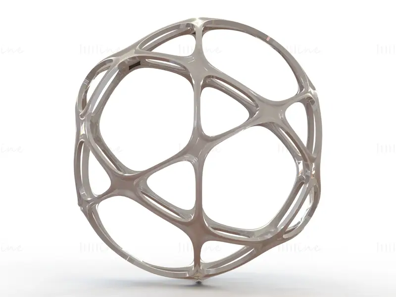 ワイヤーフレーム形状の幾何学的なスポーツ ボール 3D 印刷モデル STL