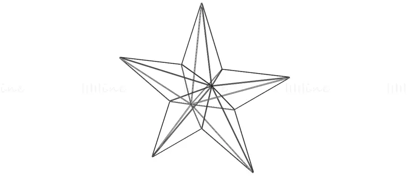 Wireframe Shape Geometric Star 3D Printing Model STL