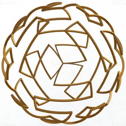 Geometrischer Telstar-Ball in Drahtgitterform, 3D-Druckmodell