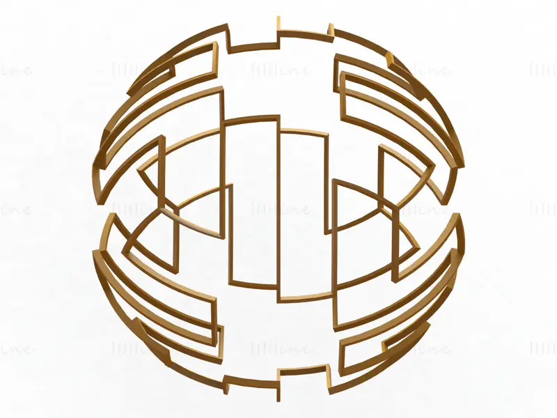 Каркасная форма Геометрический шарик Telstar 3D-модель для печати