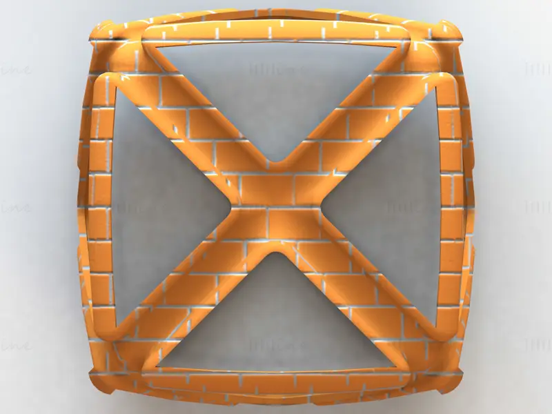 Wireframe Shape Geometric X Cube 3D Printing Model STL