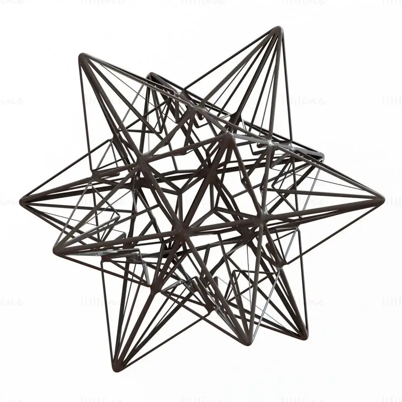 Wireframe Shape Great Icosahedron 3D Printing Model STL