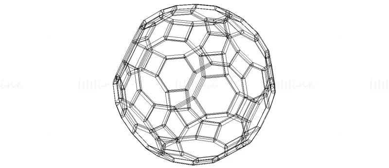 Forma de estructura alámbrica Gran rombicosidodecaedro Modelo de impresión 3D STL