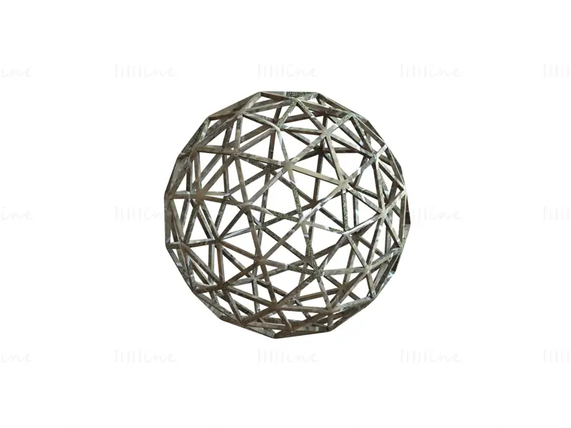 Модел на 3D печат STL с форма на телена рамка Pentakis Snub Dodecahedron