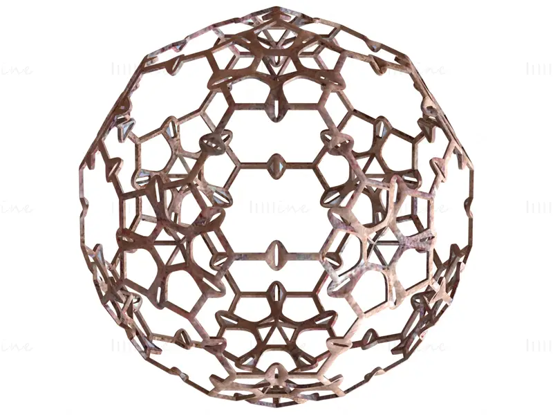 Forme filaire Sierpinski Buckyball Modèle d'impression 3D STL