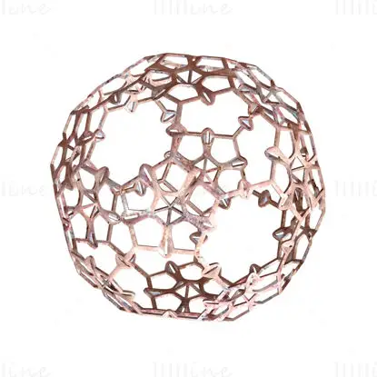 ワイヤーフレーム形状シェルピンスキー バッキーボール 3D プリント モデル STL