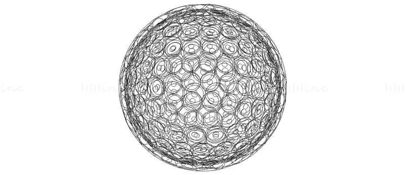 线框形状小球3D打印模型STL