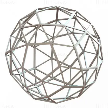 Wireframe Shape Snub Dodecahedron 3D Printing Model STL
