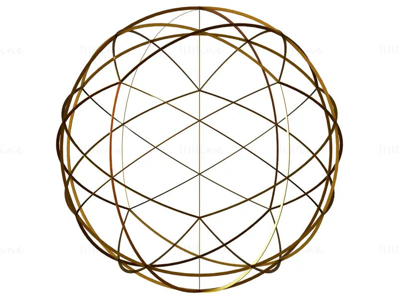 Drótváz alakú gömb alakú Pentakis Dodecahedron 3D nyomtatási modell STL