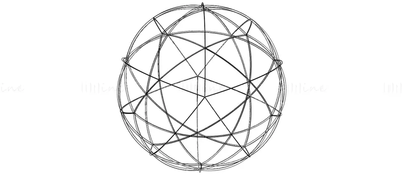 Drótváz alakú gömb alakú Pentakis Dodecahedron 3D nyomtatási modell STL