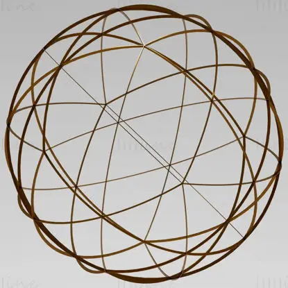 Forma de estructura alámbrica Pentakis dodecaedro esférico Modelo de impresión 3D STL