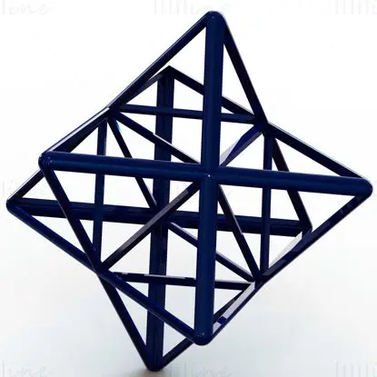 Wireframe Shape Stellated Octahedron 3D Printing Model STL