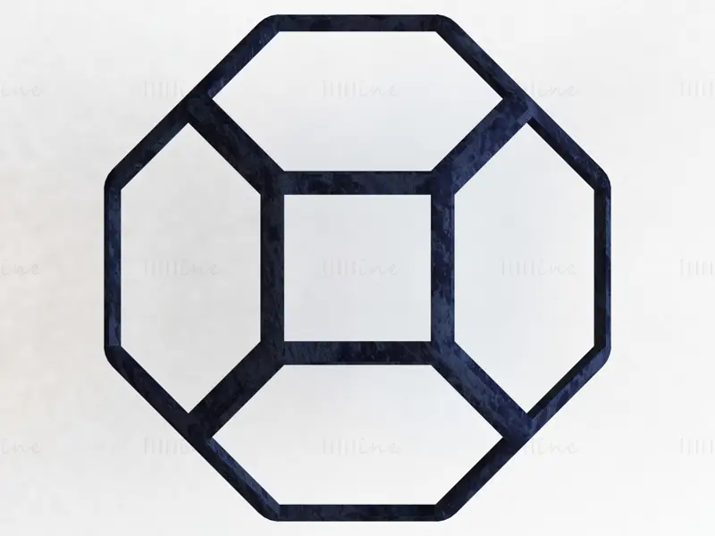 Wireframe Shape Tetradecahedron 3D Printing Model STL