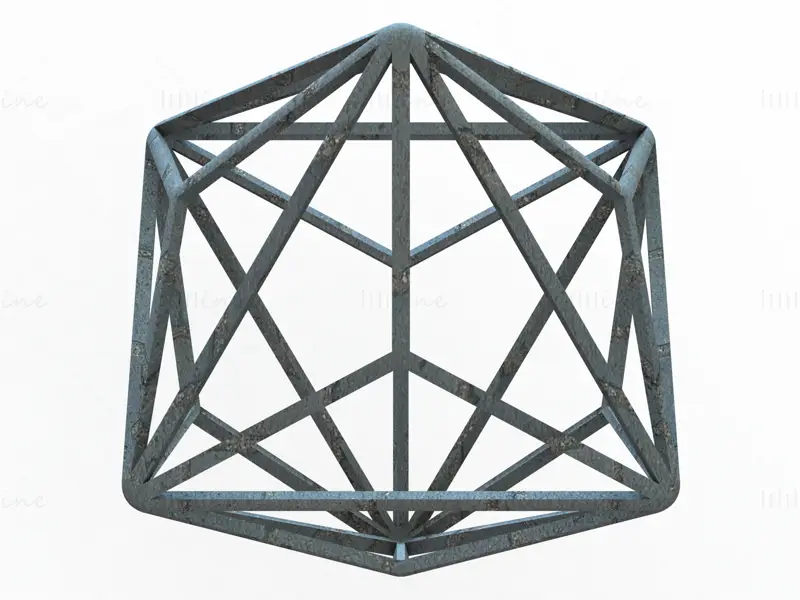 Drótváz alakú Triakis Octahedron 3D nyomtatási modell STL