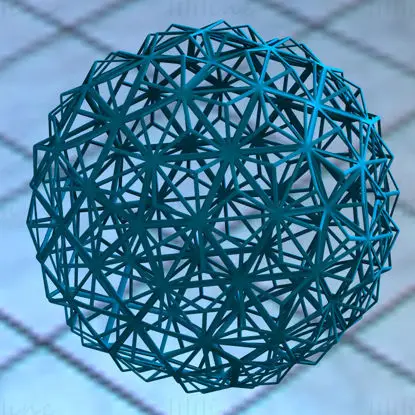 Wireframe Shape Triangulated Ball 3D Printing Model STL