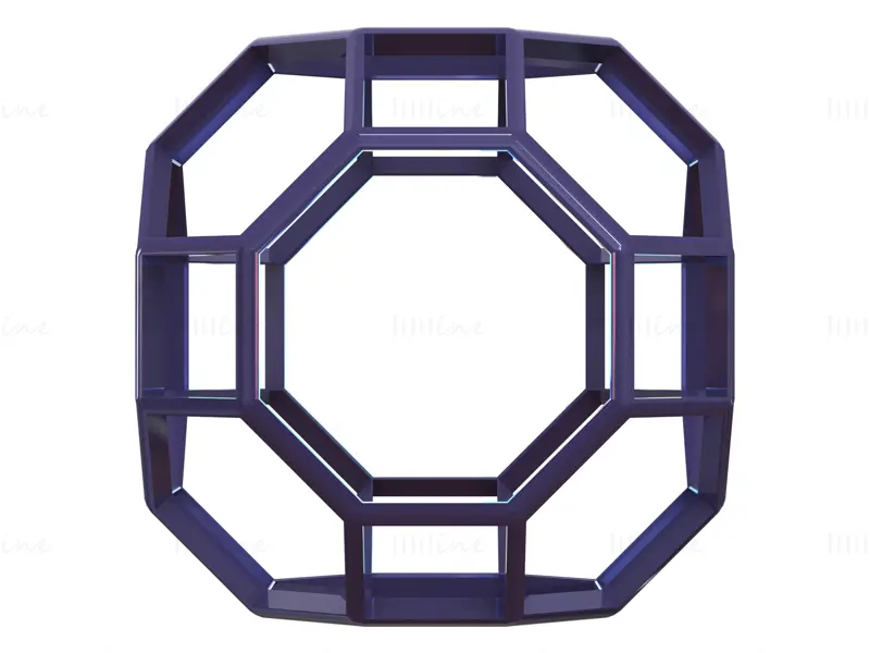Drótváz alakú csonka Cuboctahedron 3D nyomtatási modell STL