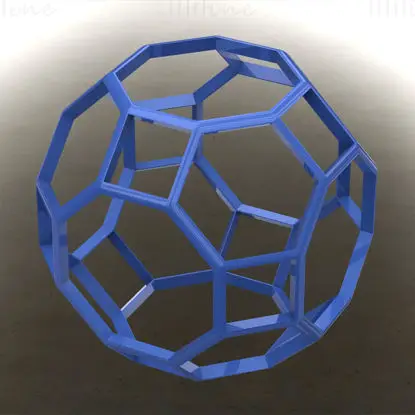Forma de estructura alámbrica Cuboctaedro truncado Modelo de impresión 3D STL