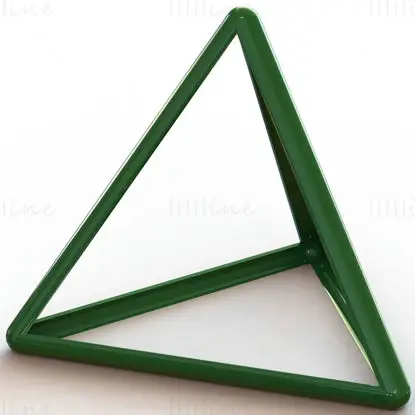 Modelo de impresión 3D de tetraedro de estructura alámbrica STL