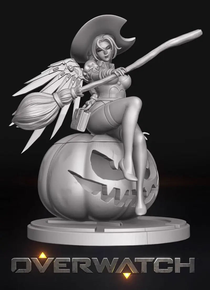 Fichiers STL du modèle d'impression 3D Overwatch de la sorcière Mercy