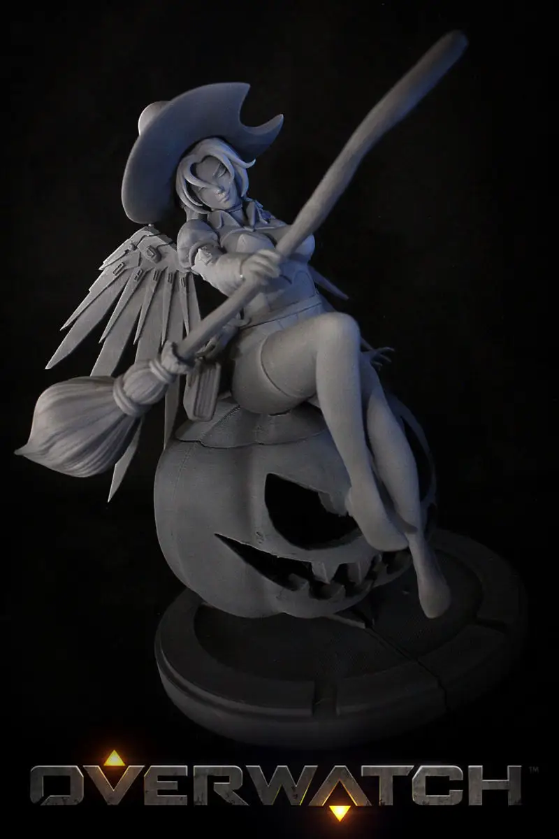 Fichiers STL du modèle d'impression 3D Overwatch de la sorcière Mercy